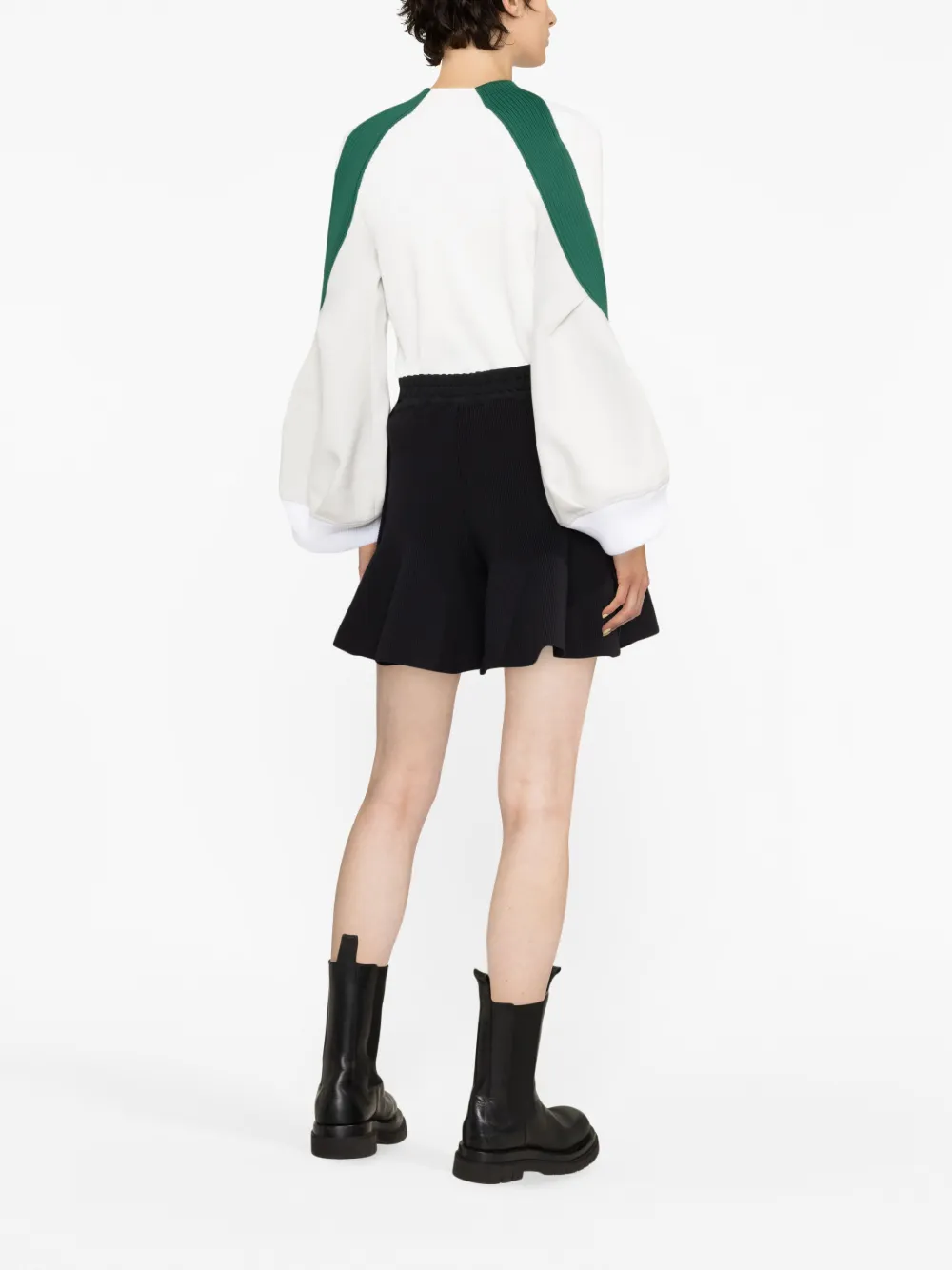 Sacai ラッフルトリム ニットミニスカート - Farfetch