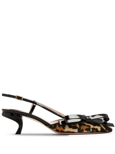 Roger Vivier 25mm Virgule leopard-print pumps