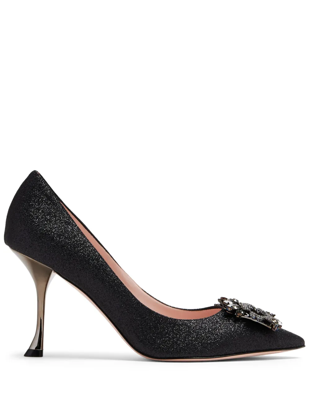 Roger Vivier 100mm crystal-embellished leather pumps | Black | Image 1