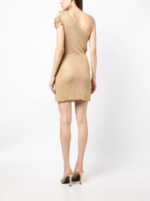 Costarellos one-shoulder cut-out Minidress | Gold | FARFETCH GE Costarellos one-shoulder cut-out Minidress | Gold | FARFETCH GE