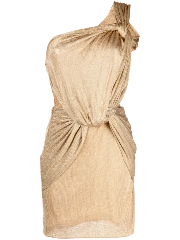 costarellos gold dress Noelle Long Sleeve Shift Dress main image 1