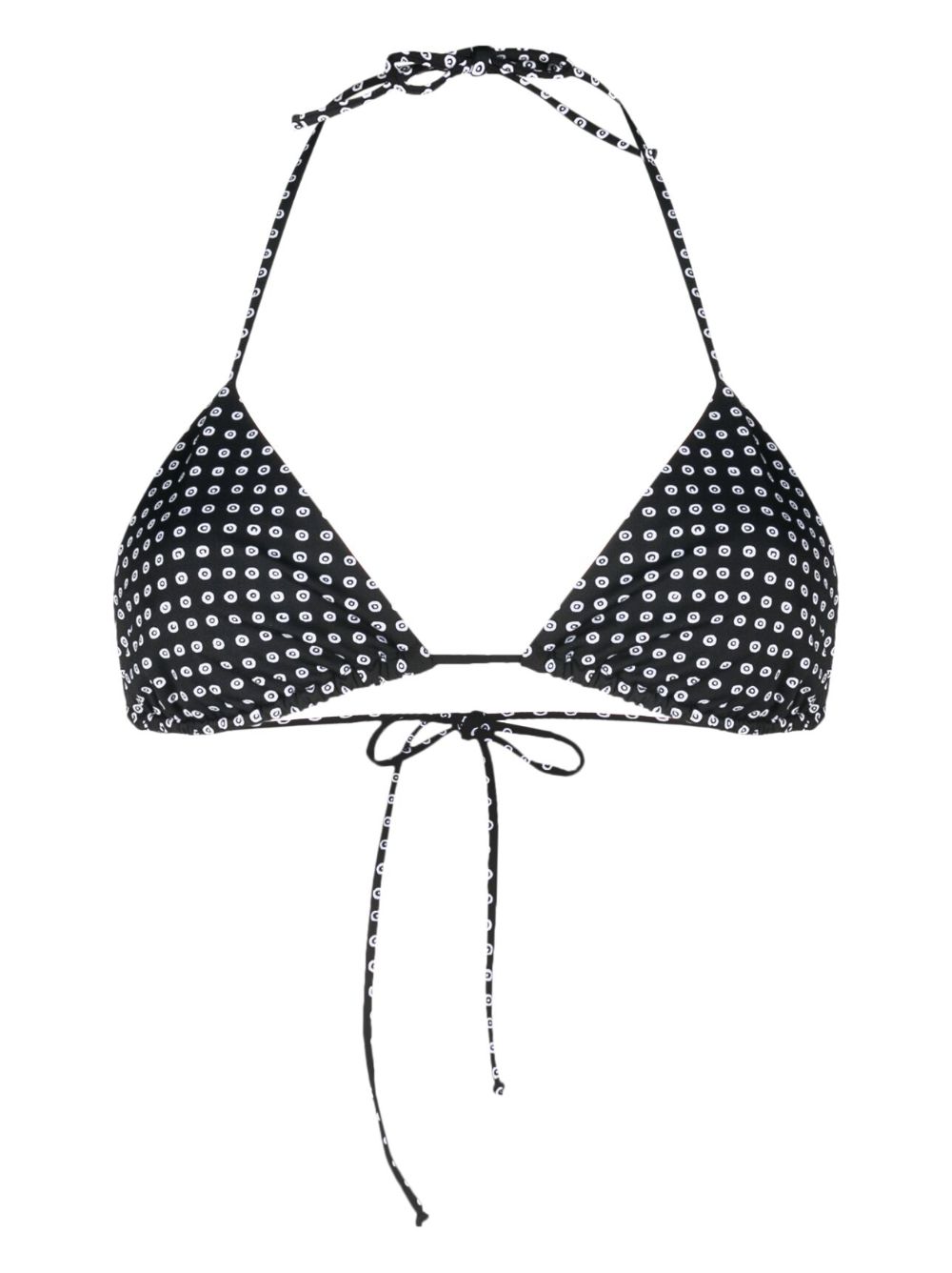 Sundek graphic-print triangle-cup bikini top - Black