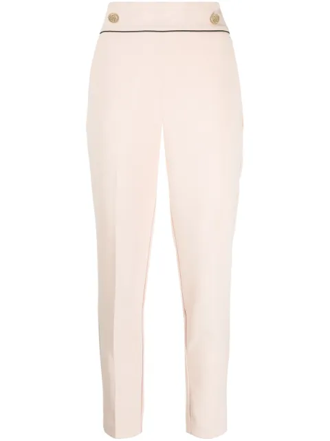LIU JO button-embellished cropped trousers
