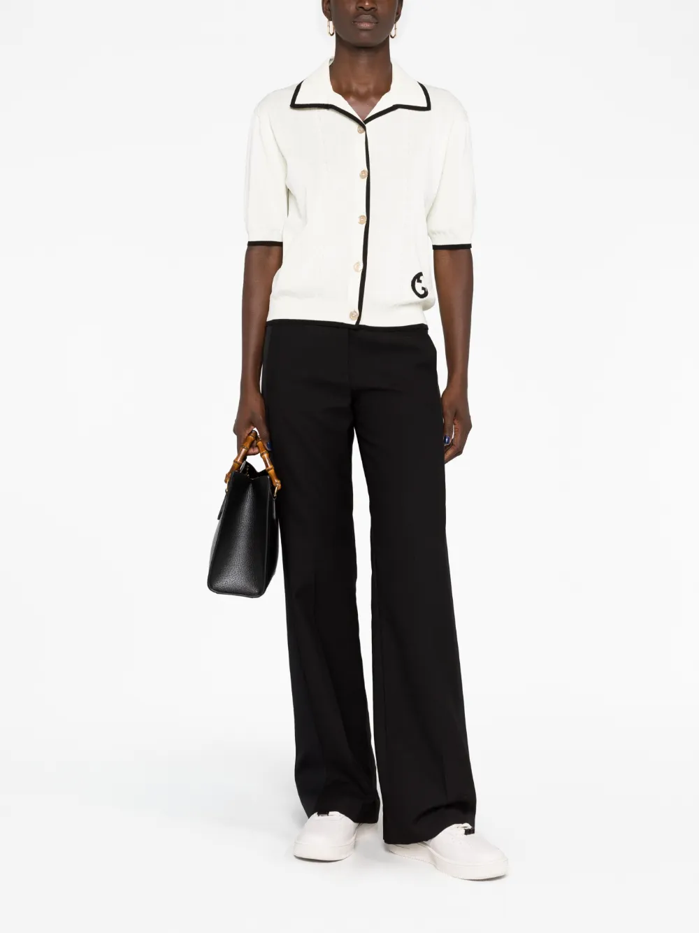 Gucci Interlocking G knitted cotton shirt - Geel