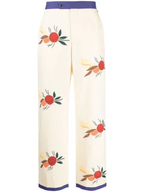 BODE pantalones capri con detalle de parches