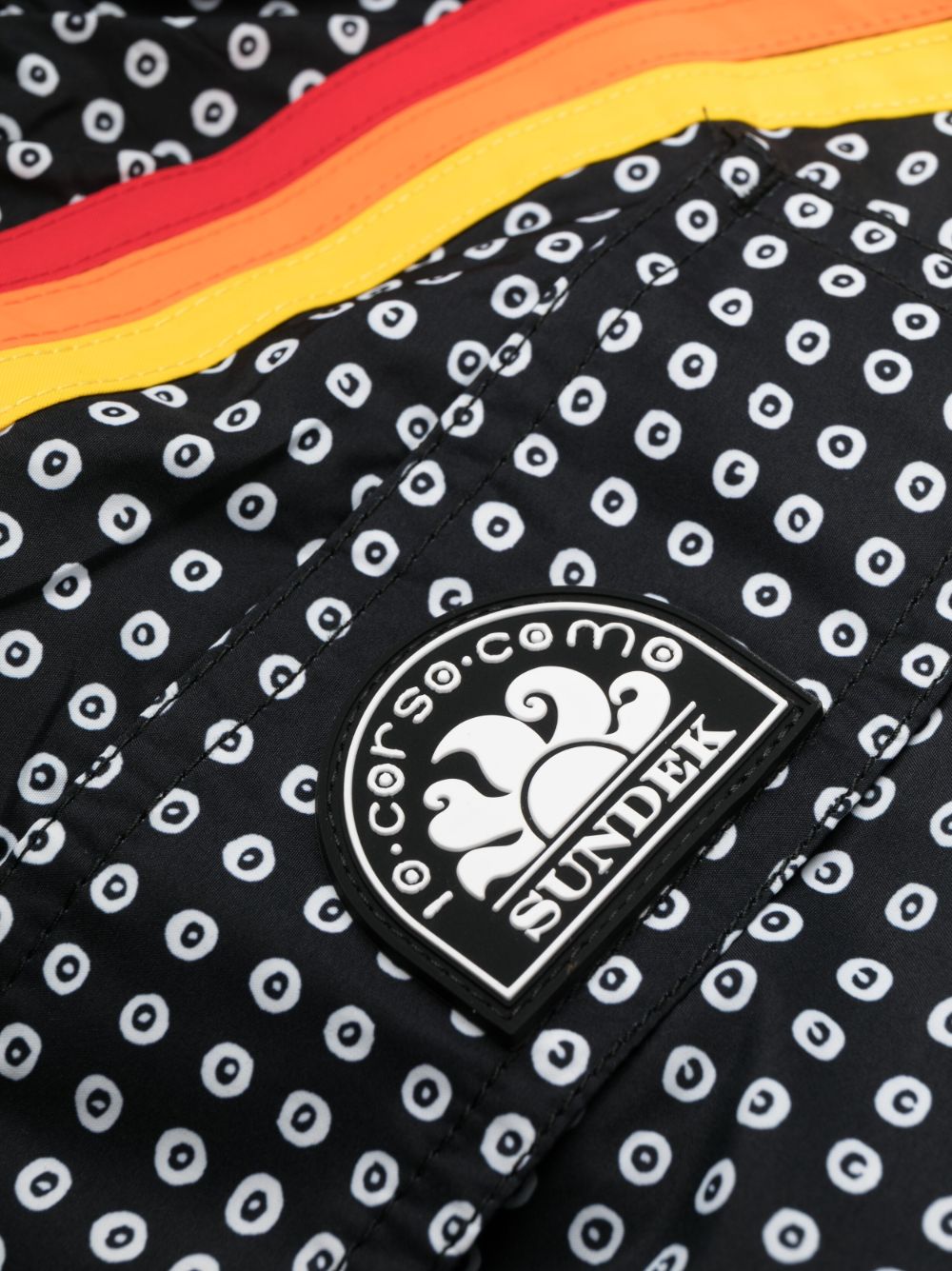 Shop Sundek Graphic-print Recycled Polyester Swim Shorts In Black