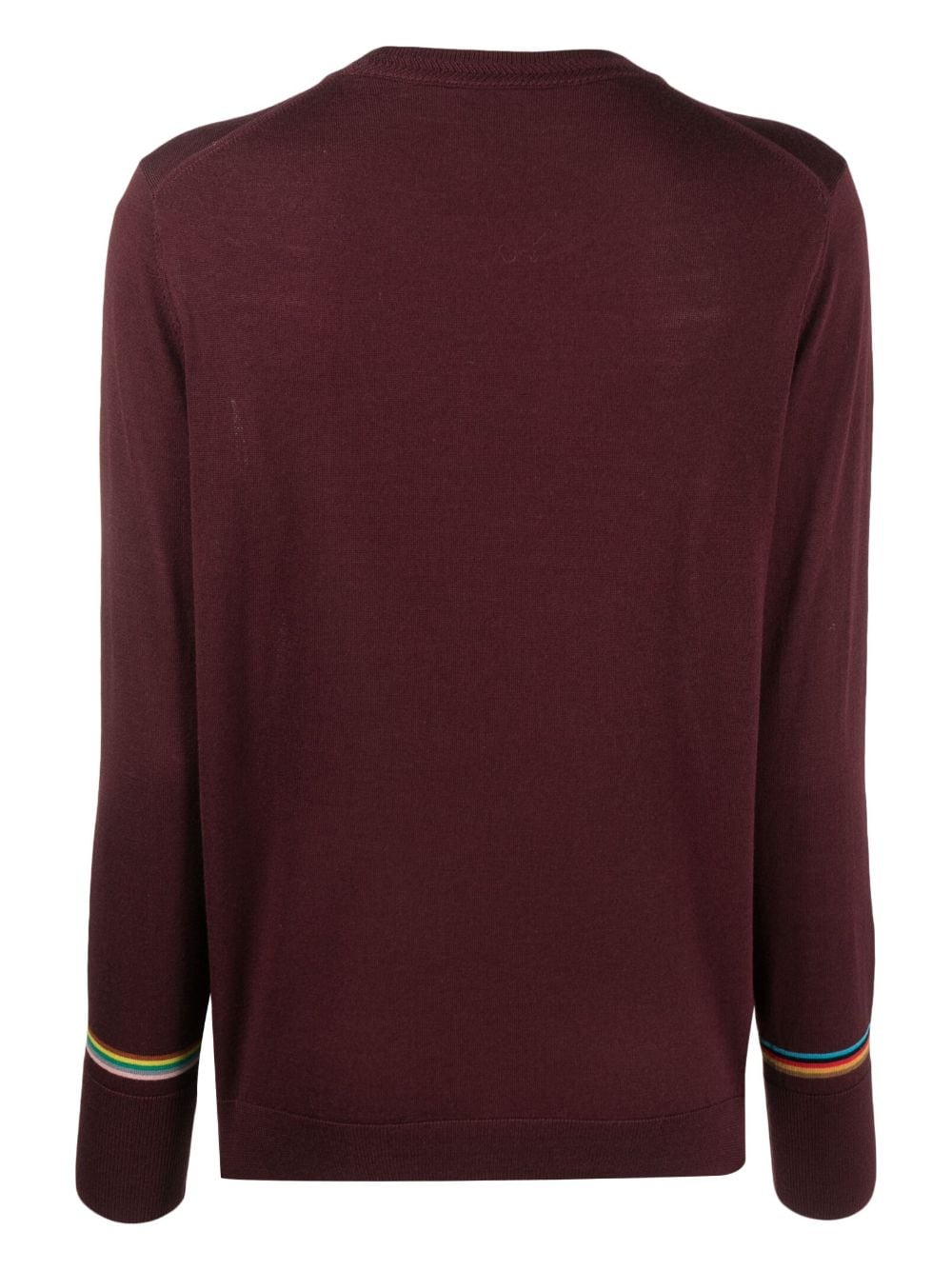 Paul Smith stripe-detailing round-neck jumper - Rood