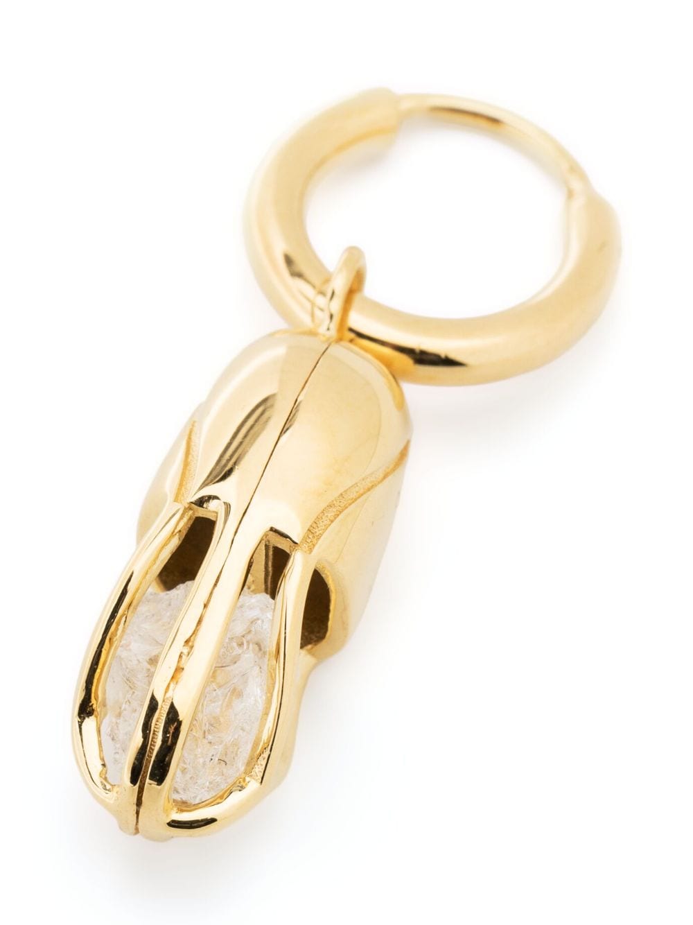 Shop Capsule Eleven Capsule-quartz Hoop Earrings In Gold