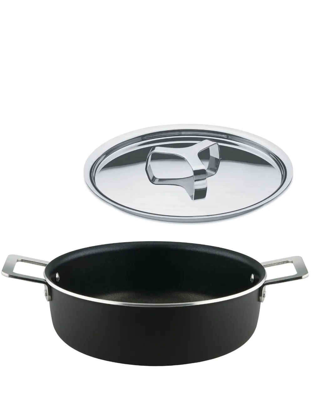 Alessi Low Casserole pot (24cm) | Black | Image 1