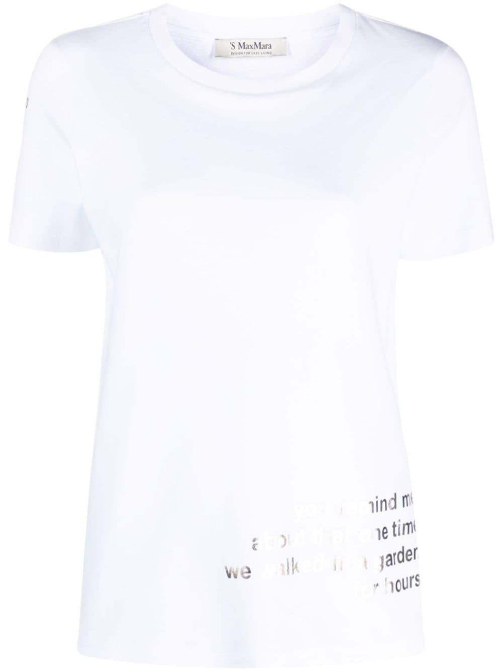 's Max Mara Slogan-print Cotton T-shirt In White