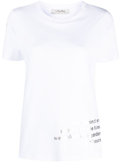 'S Max Mara slogan-print cotton T-shirt Women