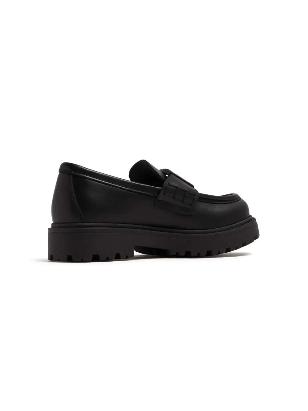 Shop Fendi Ff-logo Plaque Leather Loafers In Black