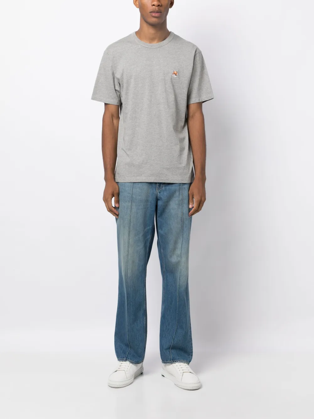 Maison Kitsuné Katoenen T-shirt - Grijs