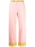 BODE crystal-embellished cropped trousers - Pink
