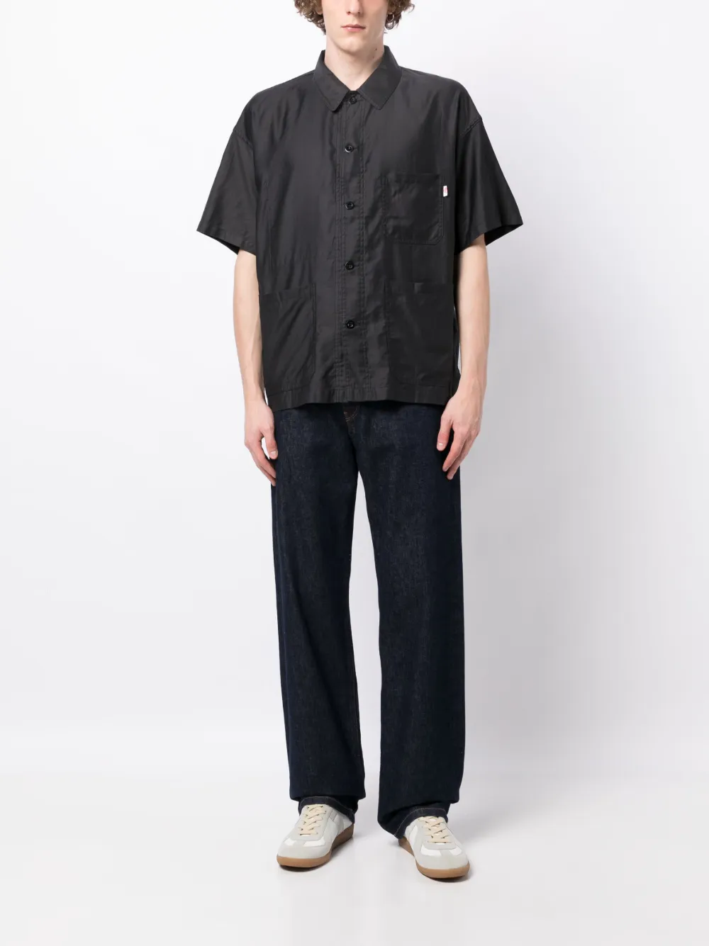 Danton short-sleeve cotton shirt - Zwart
