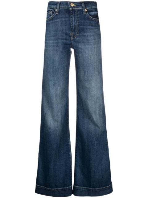 7 For All Mankind jeans rectos con tiro medio