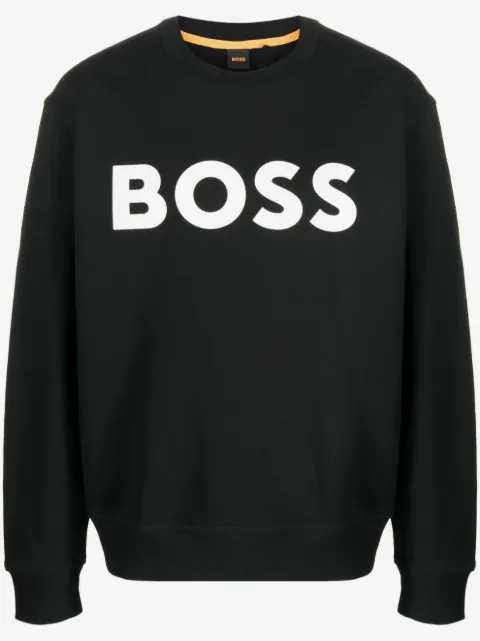 BOSS logo-print cotton sweatshirt