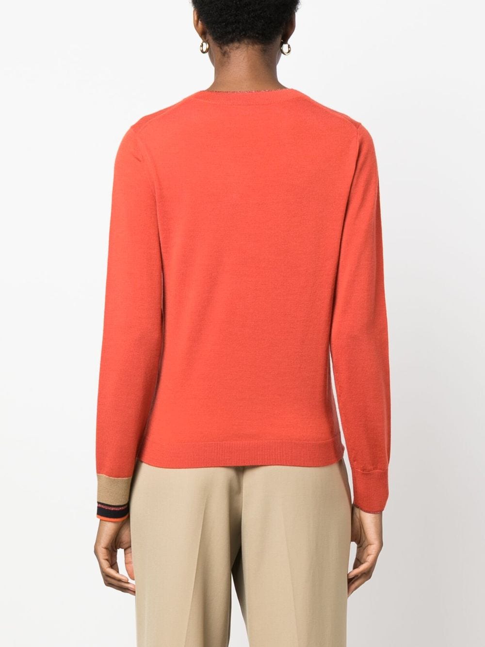 Shop Ps By Paul Smith Fine-knit Wool-blend Jumper In Orange