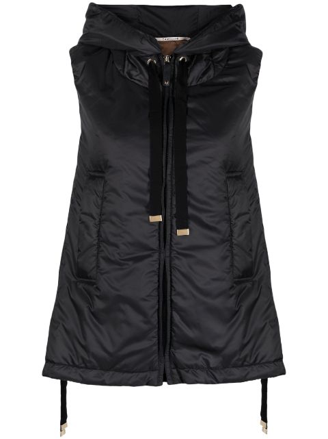 Max Mara drawstring padded satin gilet Women