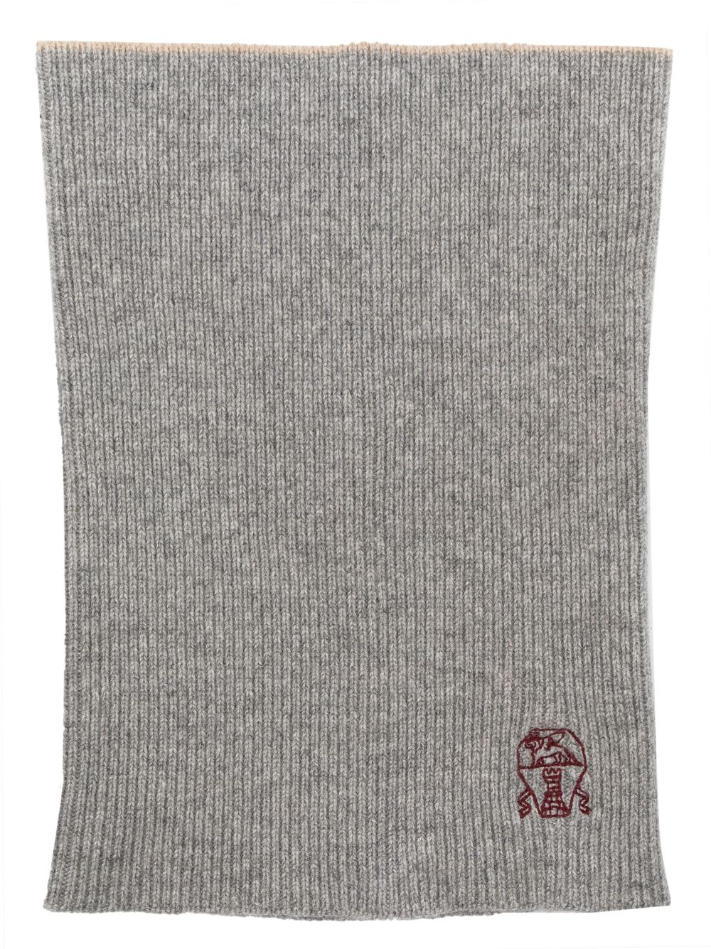 Brunello Cucinelli embroidered cashmere neck warmer - Grey