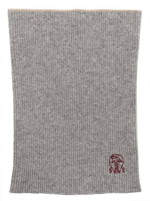 Brunello Cucinelli embroidered cashmere neck warmer Men