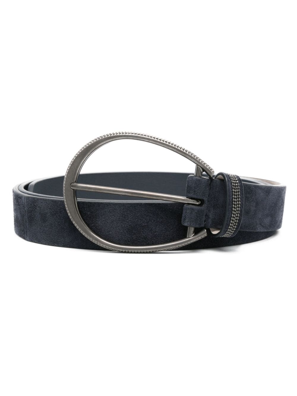 Brunello Cucinelli Leather Belt In Blue