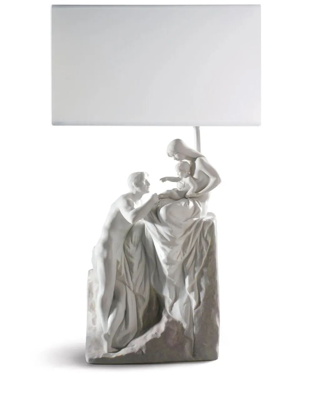 Lladrò Family Table Porcelain Lamp In White