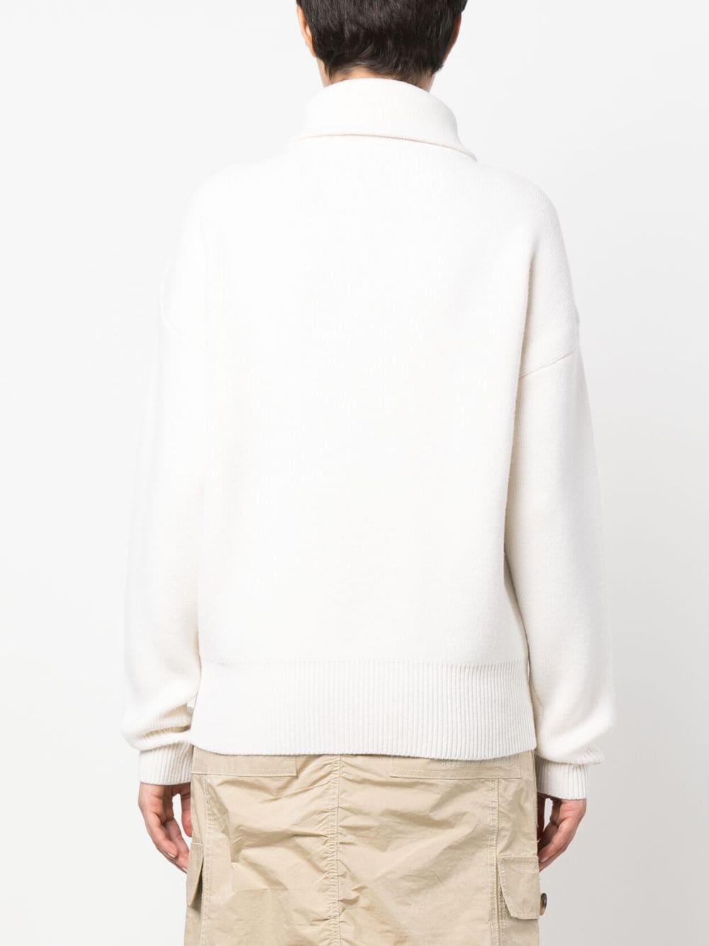 Shop Coperni Wool-blend Half-zip Jumper In White