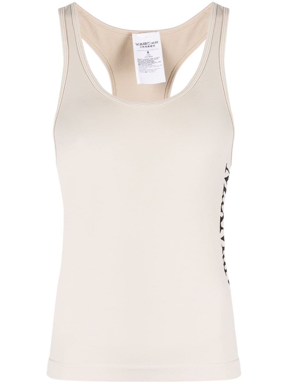 Shop 's Max Mara Jacquard Logo Tank Top In Neutrals