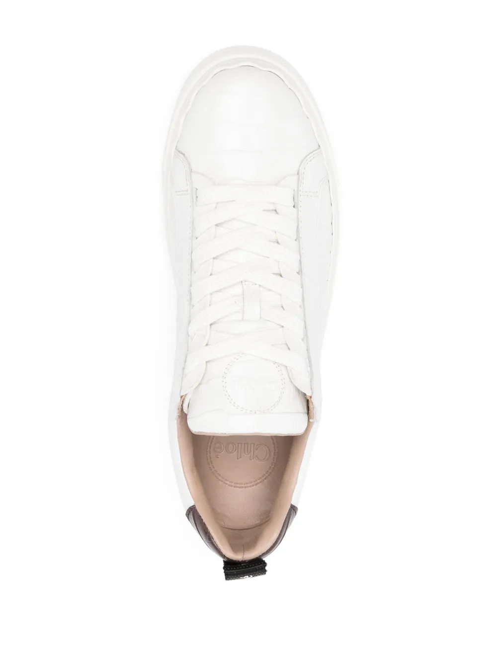 Chloé Lauren logo pull-tab sneakers Wit