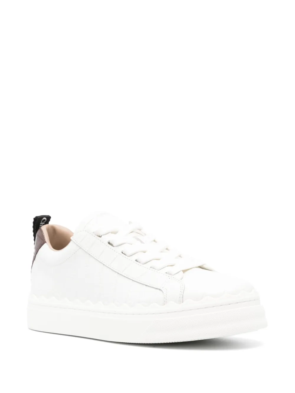 Chloé Lauren logo pull-tab sneakers - Wit