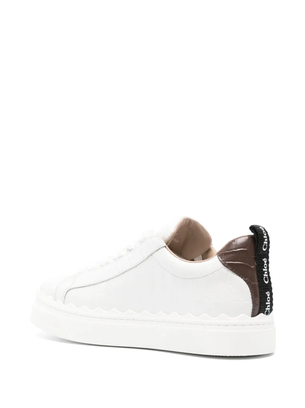 Chloé Lauren logo pull-tab sneakers Wit