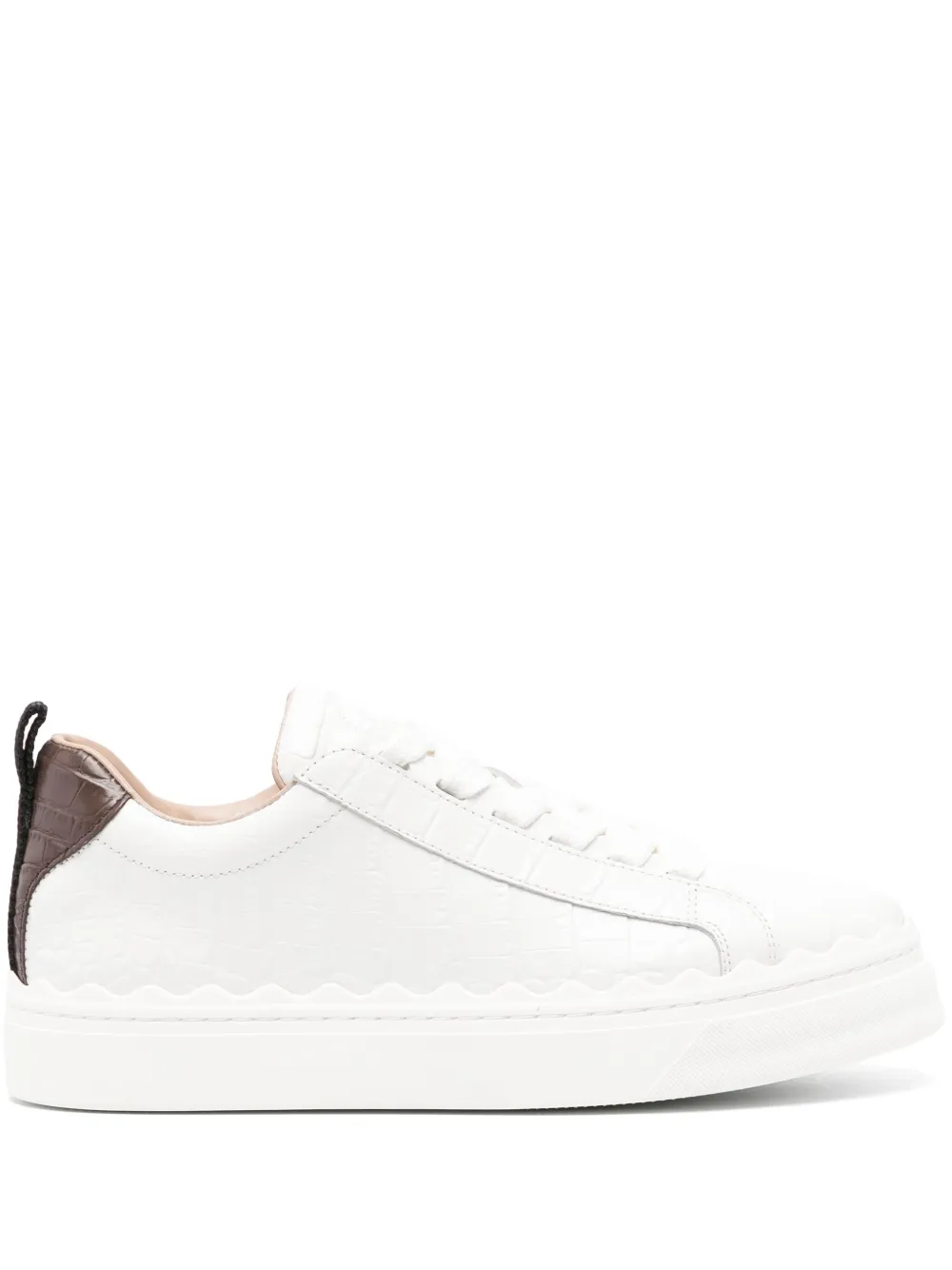 Chloé Lauren logo pull-tab sneakers Wit