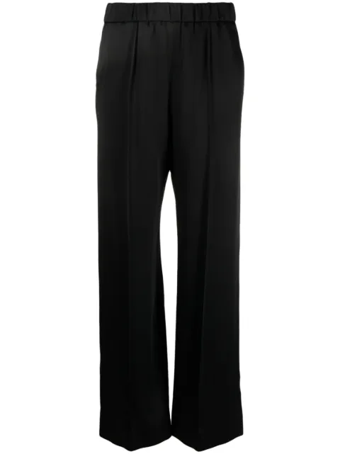 Jil Sander pantalones anchos con efecto satinado