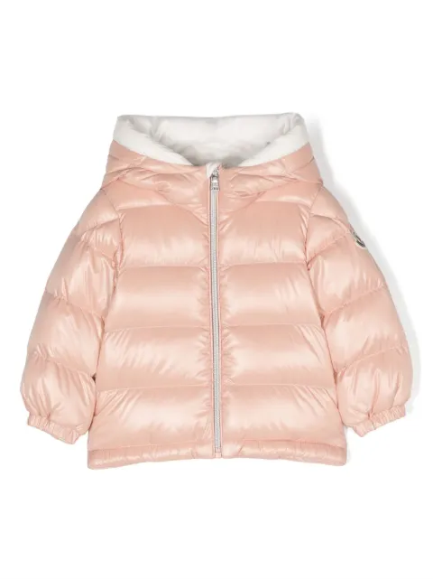 Moncler Enfant chamarra capitonada aplique del logo