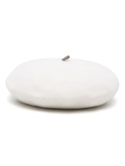 Brunello Cucinelli Monili-embellished wool hat
