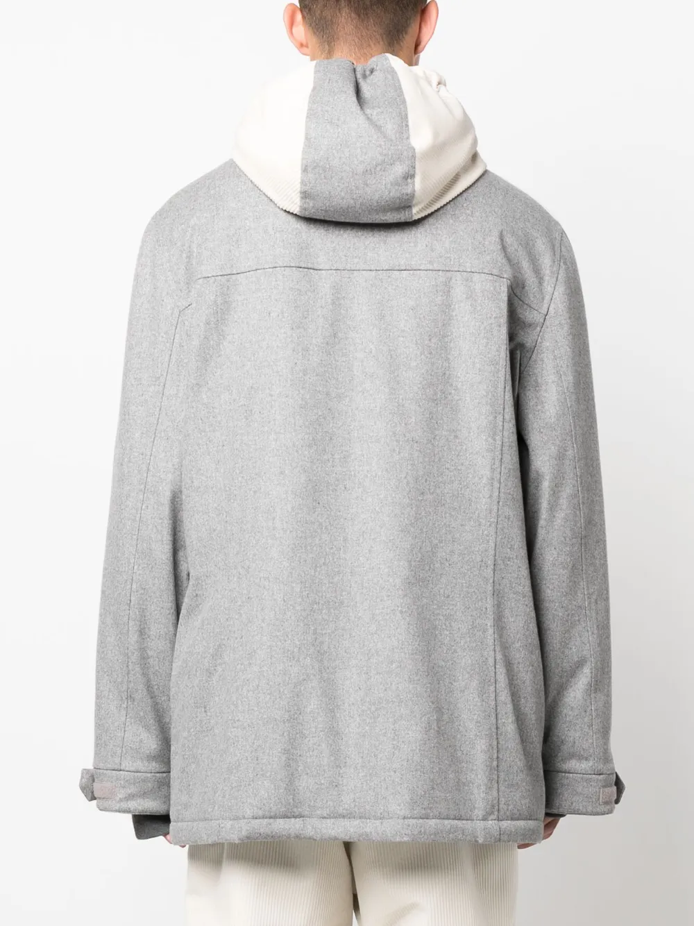 Brunello Cucinelli Jack met geborduurd logo Grijs