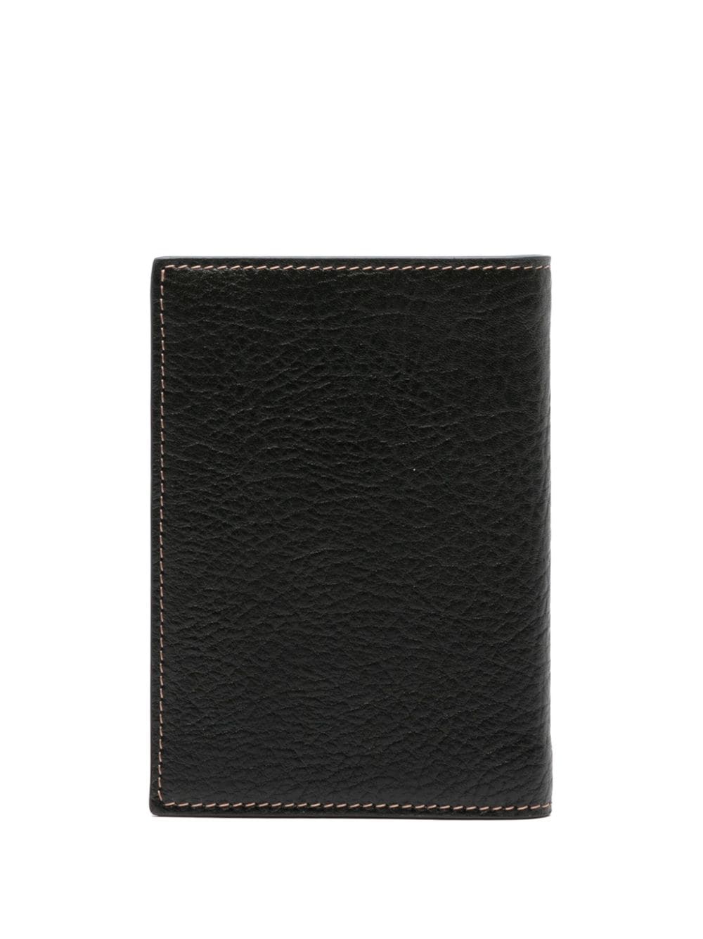 Shop Brunello Cucinelli Logo-debossed Leather Cardholder In Black