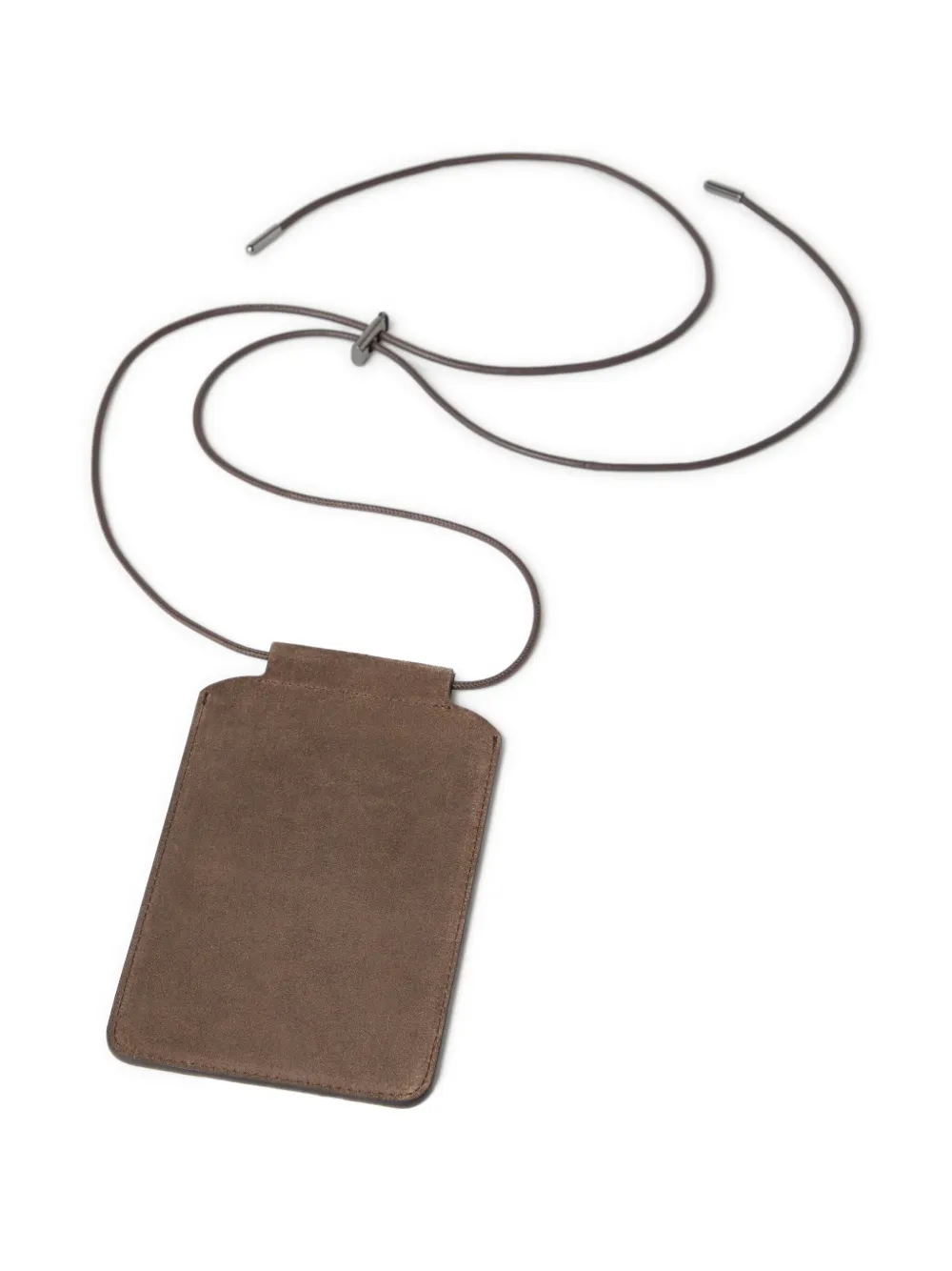Brunello Cucinelli Suède telefoonhoes Bruin