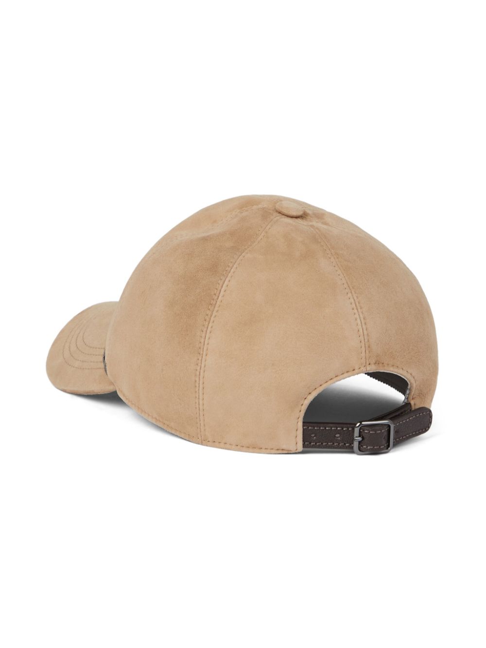 Brunello Cucinelli beaded suede baseball cap - Brown