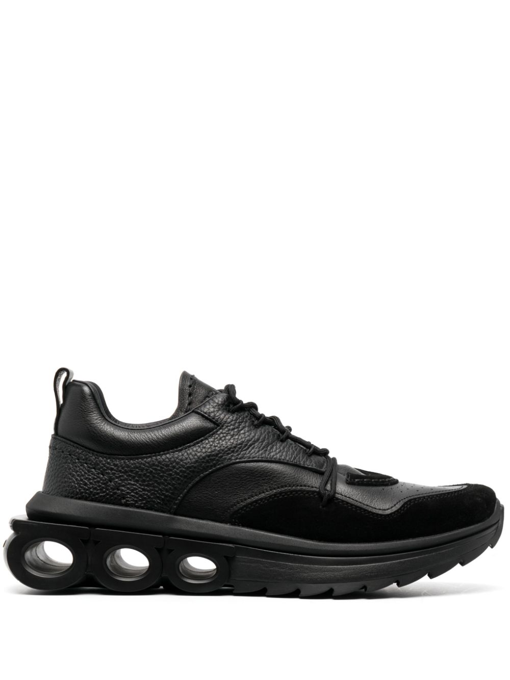 Ferragamo Running leather sneakers Black