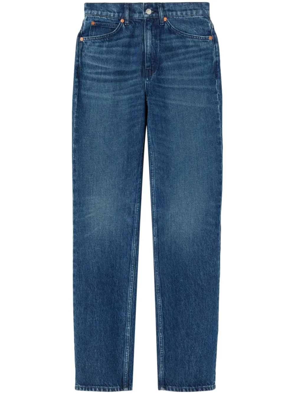 70's high-waist straight-leg jeans