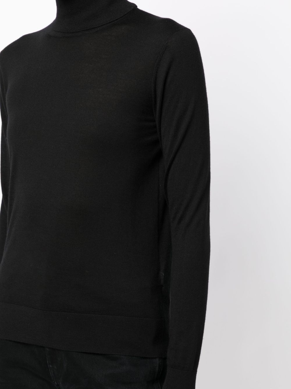 Shop Ralph Lauren Roll-neck Cashmere Jumper In Black