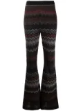 Missoni zigzag crochet-knit flared trousers - Black