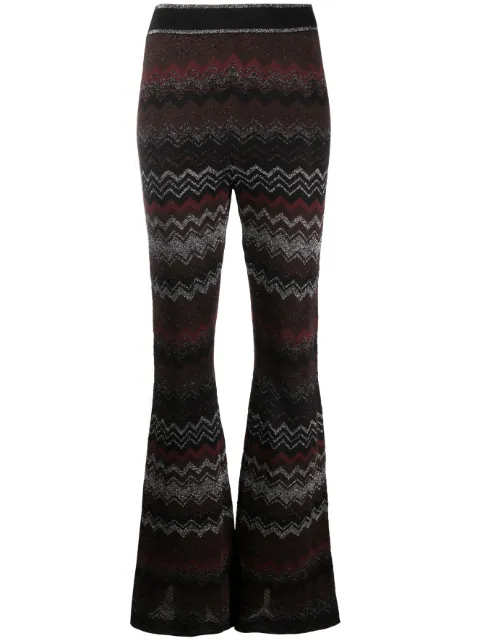 Missoni بنطال فلير بحياكة كروشيه متعرجة