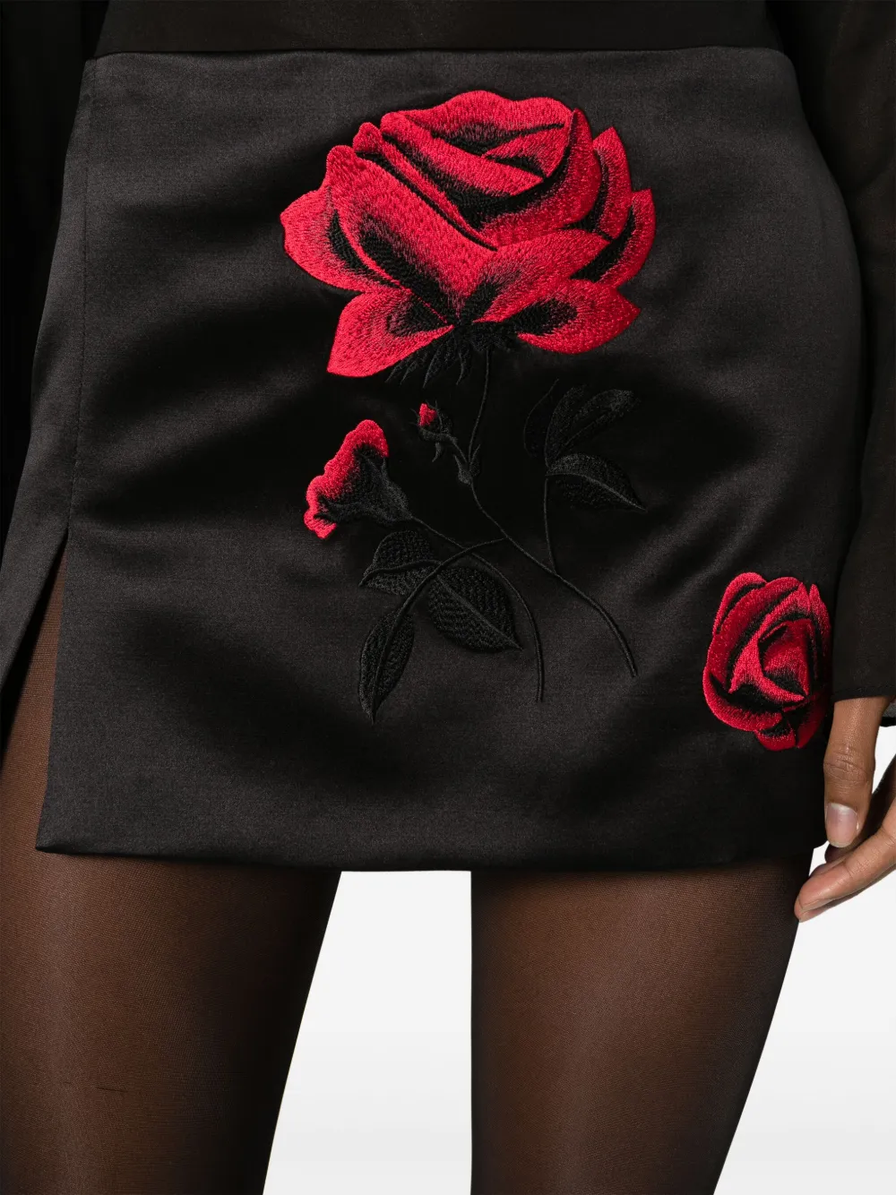 Magda Butrym roseembroidered Mini Skirt Farfetch