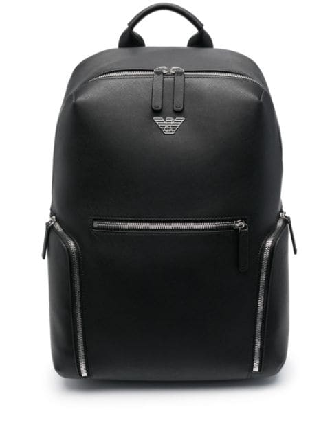 Emporio Armani logo-embossed zip-fastening backpack 