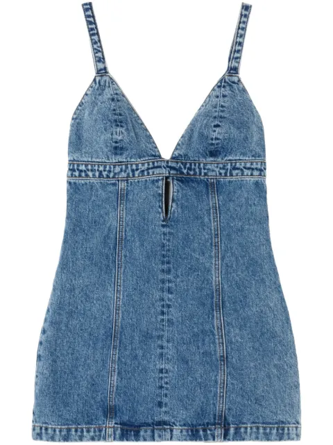 RE/DONE V-neck cotton denim dress