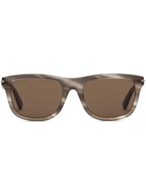 Gucci Eyewear lunettes de soleil rectangulaires à rayures
