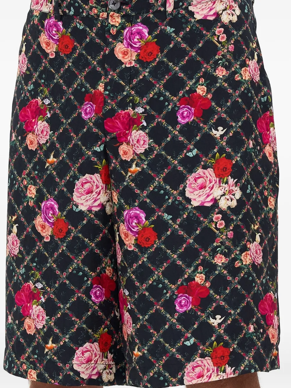 Camilla Shorts met bloemenprint Zwart